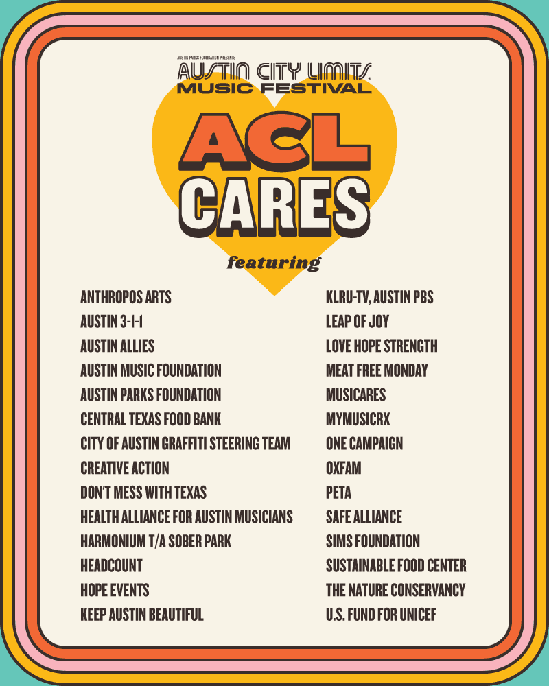 ACL Cares Academy Programming Schedule
