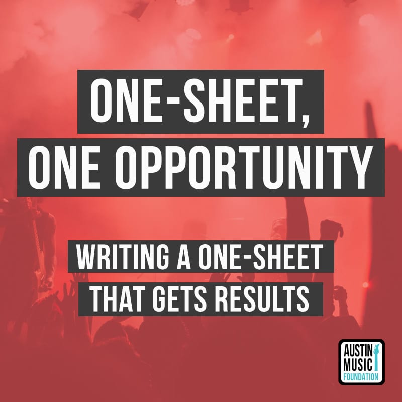 One-Sheet, One Opportunity: Writing a One-Sheet That Gets Results